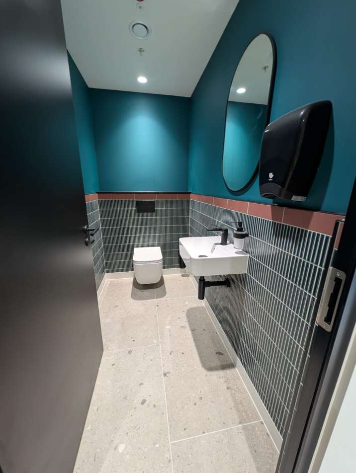 commercial toilet tiling