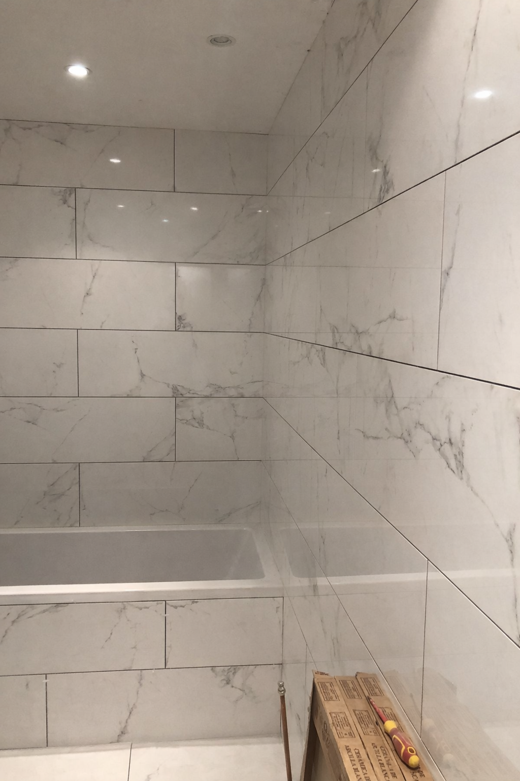 bathroom tiling project