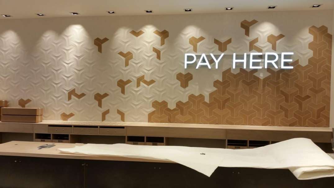 geometric wall tiling