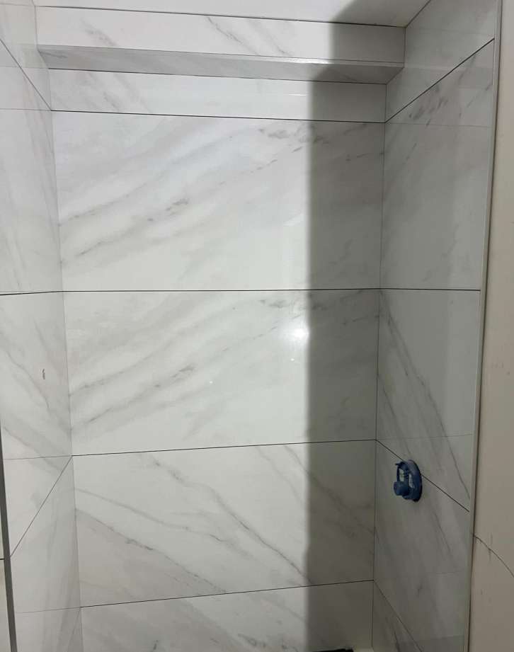 marble effect porcelain bathroom