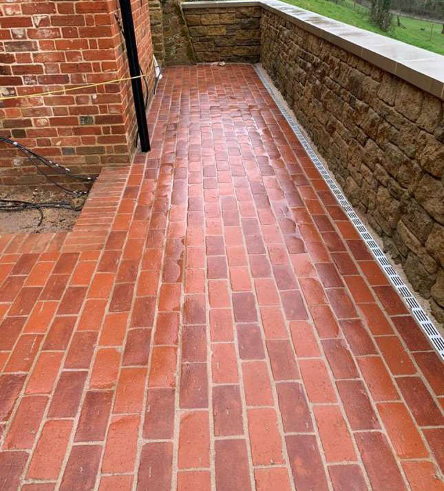 Bricks paving installation completed in London