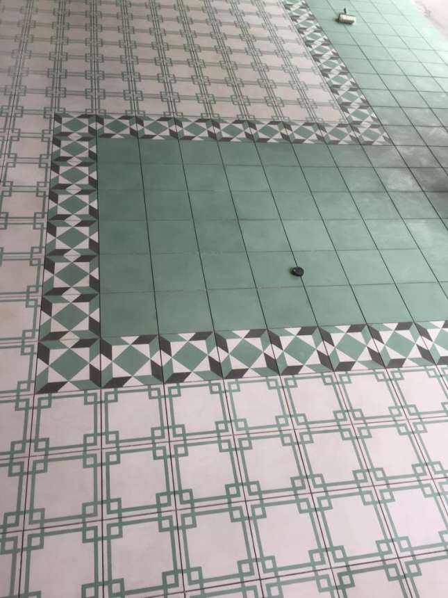 precision floor tiling